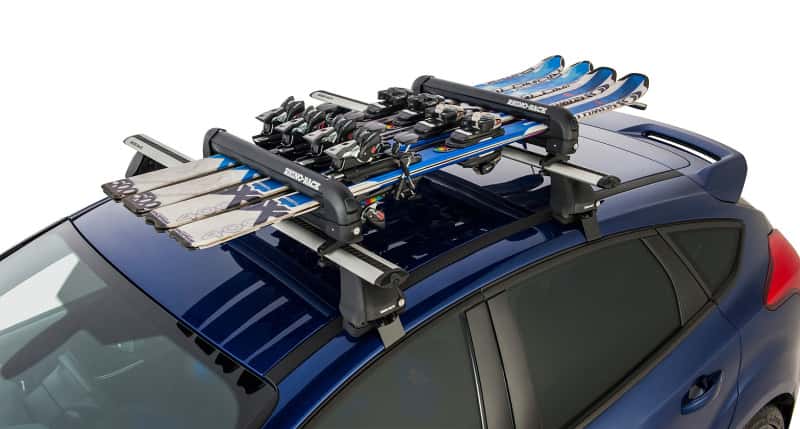 Rhino-Rack — Rhino-Rack Universal Ski/Snowboard Carrier - Fits 4 Pairs of Skis or 2 Snowboards - Black - view 6