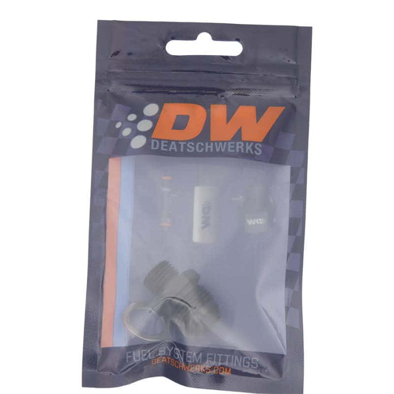 DeatschWerks — DeatschWerks 8AN Male Flare to M14 X 1.5 Male Metric Adapter (Incl Washer) - Anodized Matte Black
Lines & Fittings - view 2