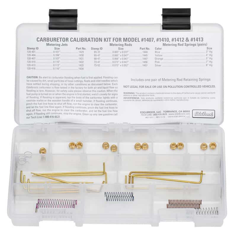 Edelbrock — Edelbrock Jet / Rod Kit for 1407/1410/1412/1413
CARB COMPONENTS - view 5