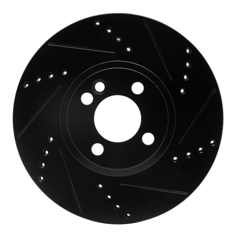 R1 Concepts — R1 07-15 Mini Cooper (Excl Clubman) Front Right Drilled & Slotted Black Brake Rotor
R1 Brake Rotor Drill - view 1