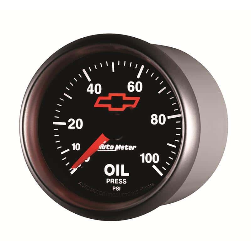 AutoMeter — Autometer GM Bowtie Black 2-1/16in 0-100 PSI Oil Pressure - Stepper Motor
2-1/16" OIL PRESS, 0 - view 3