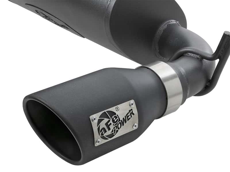 aFe — aFe Rebel Series 2.5in 409 SS Axle-Back Exhaust w/ Black Tips 2007+ Jeep Wrangler (JK) V6 3.6L/3.8L
Axle-Back Exhaust - view 2