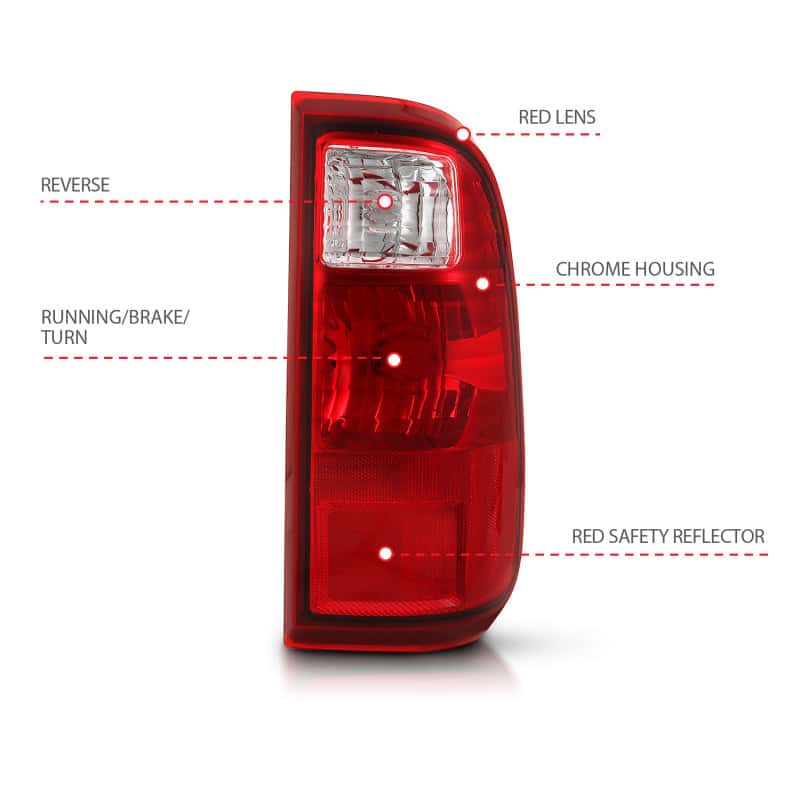 ANZO — ANZO 2008-2016 Ford F-250 Taillight Red/Clear Lens (OE Replacement) - view 6