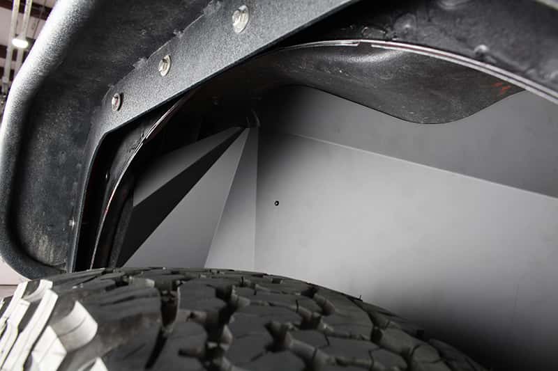 Fishbone Offroad — Fishbone Offroad 07-18 Jeep Wrangler JK Aluminum Rear Inner Fenders - Black Powdercoat - view 6