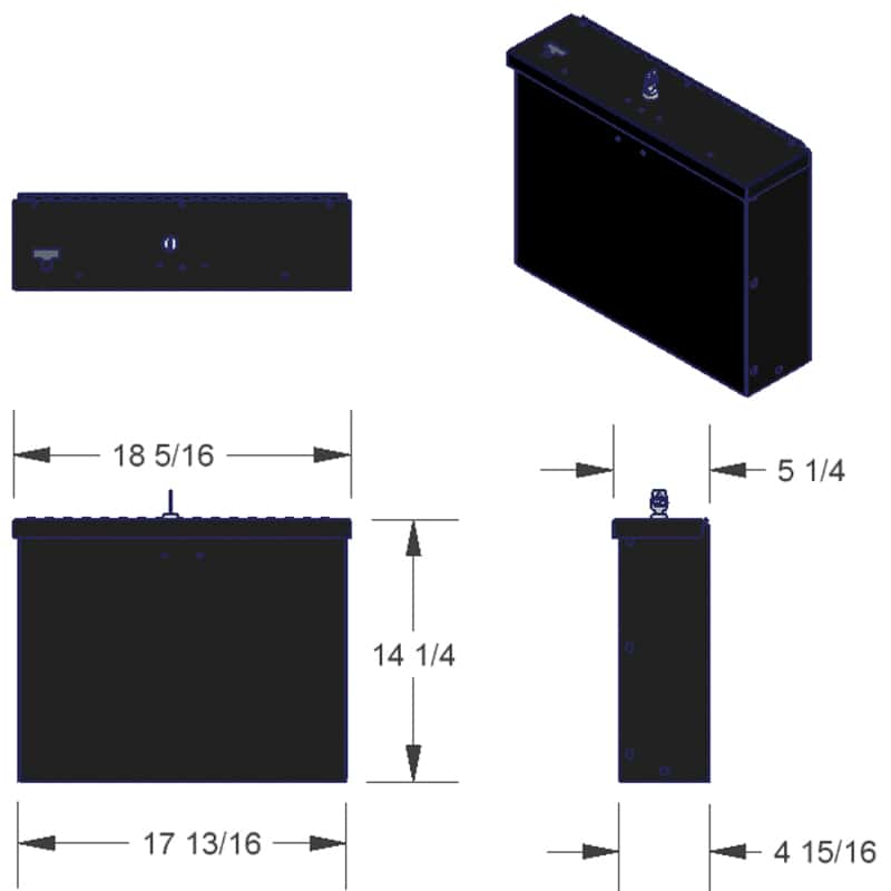 Tuffy Products — Tuffy Laptop Computer Lockbox W/ Keyed Lock
Lockbox - view 8