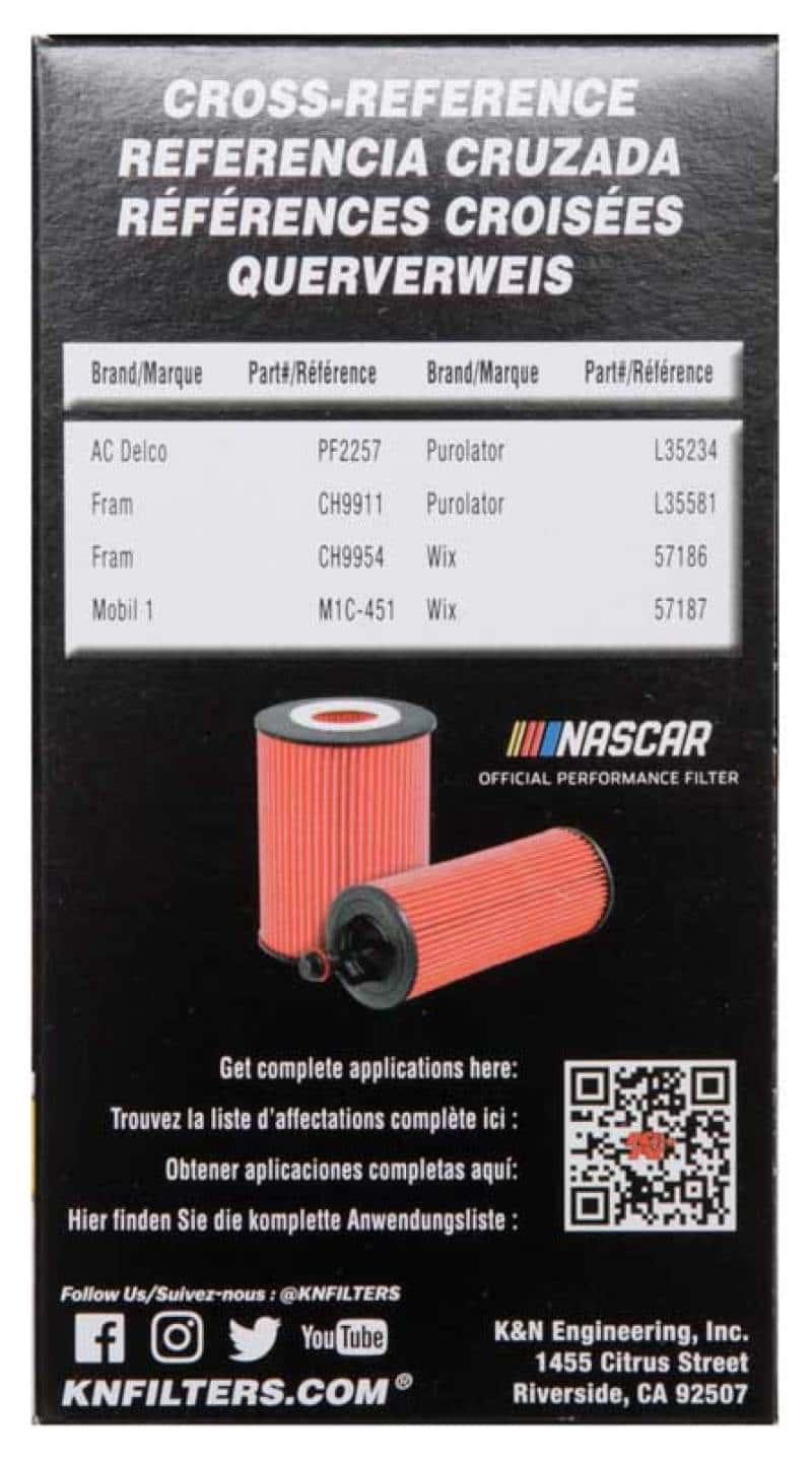K&N Engineering — K&N 2018 Audi RS3 2.5L Cartridge Oil Filter - view 9