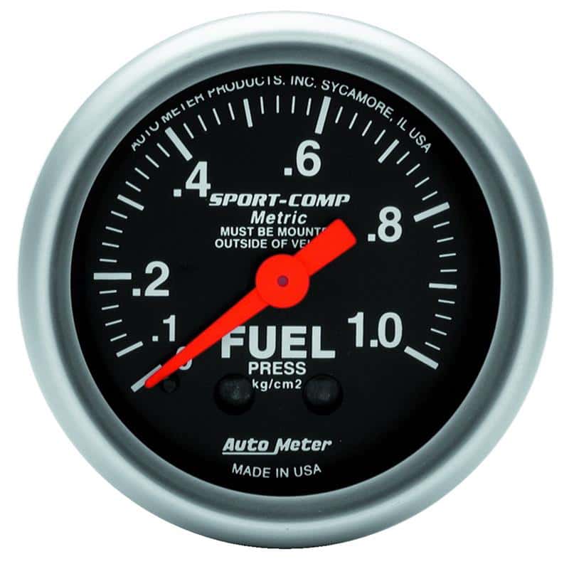 AutoMeter — AutoMeter Gauge Fuel Pressure 2-1/16in. 1.0Kg/Cm2 Mechanical Sport-Comp
2" FUEL PRESS, 0-1.0 - view 2