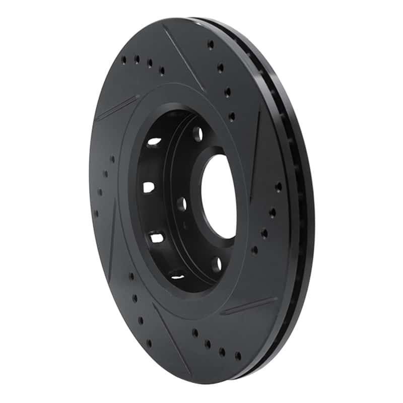 R1 Concepts — R1 09-15 Mitsubishi Lancer Front Left Drilled & Slotted Black Brake Rotor
R1 Brake Rotor Drill - view 4