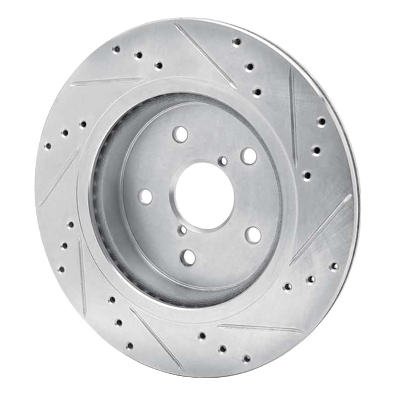 R1 Concepts — R1 2015-2025 Subaru Outback Rear Left Drilled & Slotted Silver Brake Rotor
R1 Brake Rotor Drill - view 4