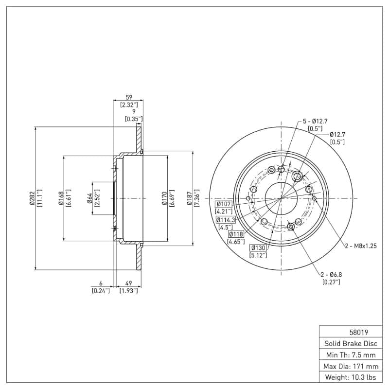 DFC — DFC 99-11 Acura TL Rear GeoSPEC Coated Rotor
DFC Brake Rotor - view 6