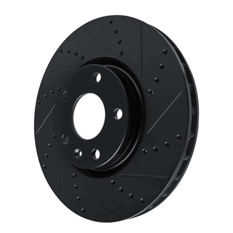 R1 Concepts — R1 14-19 Chevrolet Corvette Front Right Drilled & Slotted Black Brake Rotor
R1 Brake Rotor Drill - view 2