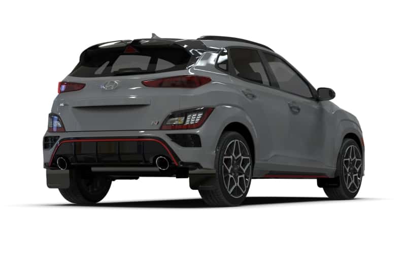 Rally Armor — Rally Armor 22-23 Hyundai Kona N Black UR Mud Flap w/Grey Logo
Mud Flap - view 2