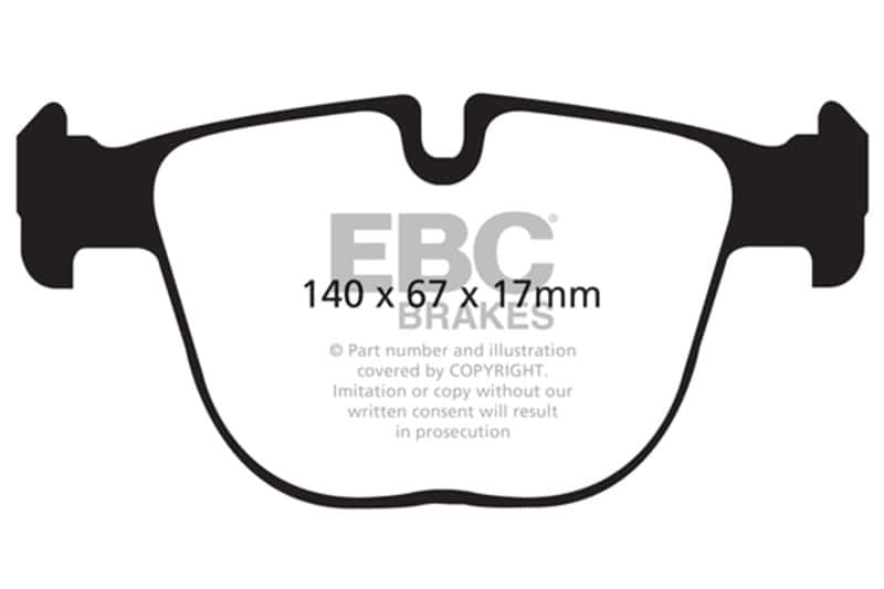 EBC — EBC 10-11 BMW X5M 4.4TT Bluestuff Rear Brake Pads
Disc Brake Pad - view 4
