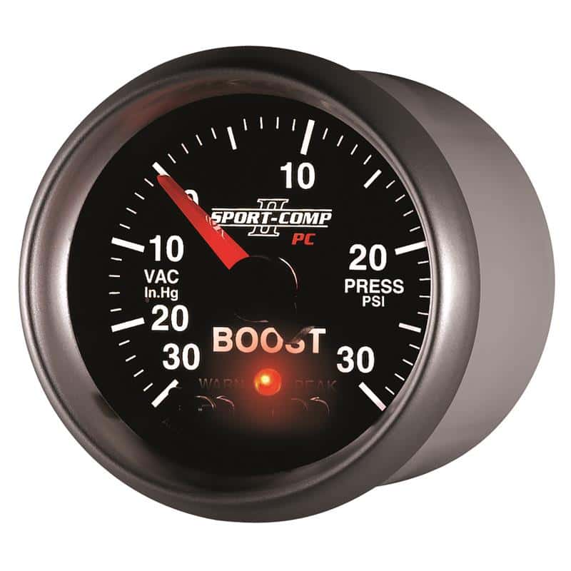 AutoMeter — Autometer Sport-Comp II 52mm 30 IN HG / 30 PSI Electronic Boost/Vacuum Gauge
2-1/16" BOOST-VAC, 3 - view 4