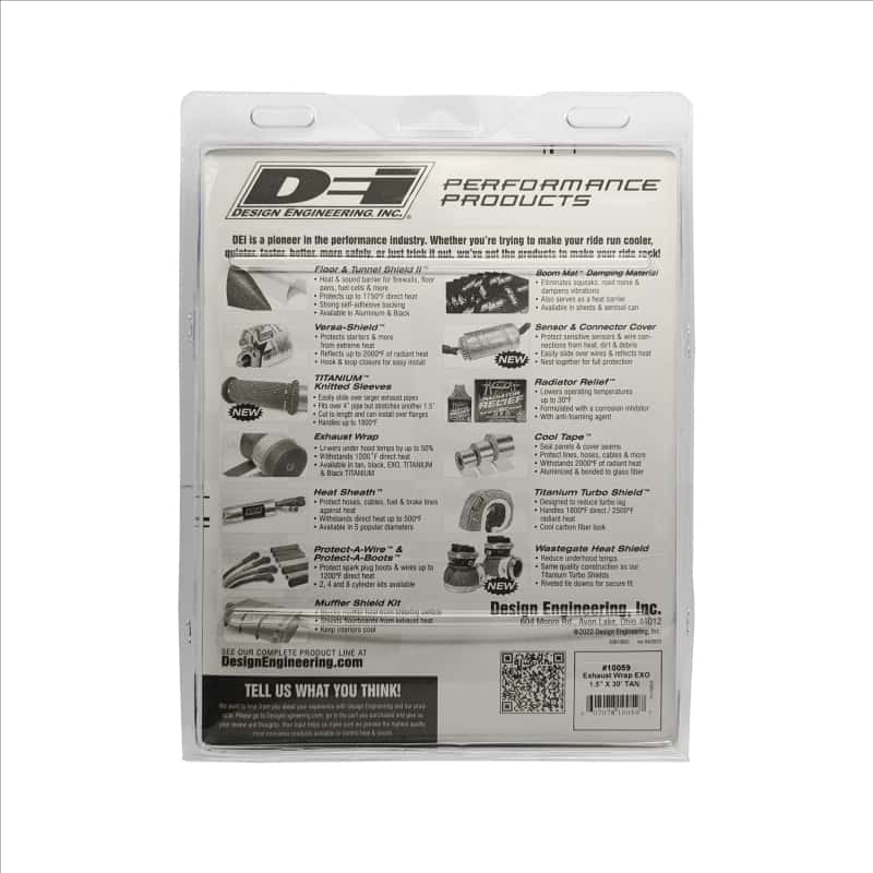DEI — DEI Exhaust Wrap 1.5in x 30ft - EXO - Tan
Exhaust Wrap Kit - view 5