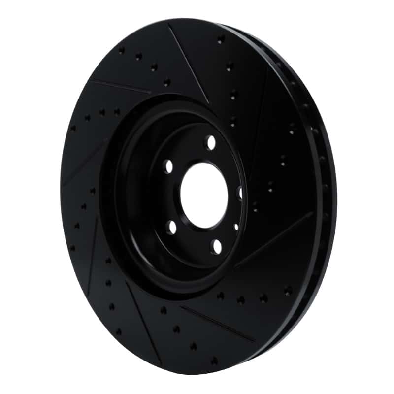 R1 Concepts — R1 2018-2025 Audi S5 Sportback Front Left Drilled & Slotted Black Brake Rotor
R1 Brake Rotor Drill - view 4