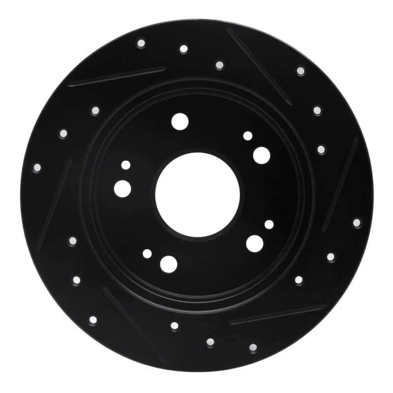 R1 Concepts — R1 97-15 Acura ILX Rear Left Drilled & Slotted Black Brake Rotor
R1 Brake Rotor Drill - view 5