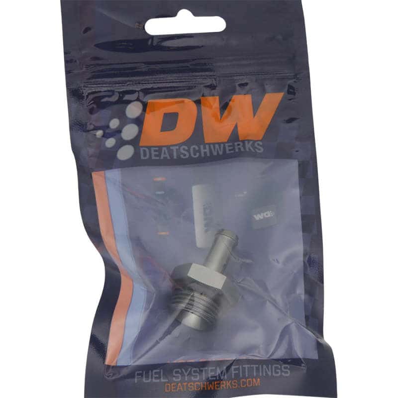 DeatschWerks — DeatschWerks 8AN ORB Male To 5/16in. Male Barb Fitting (Incl. O-Ring) - view 2