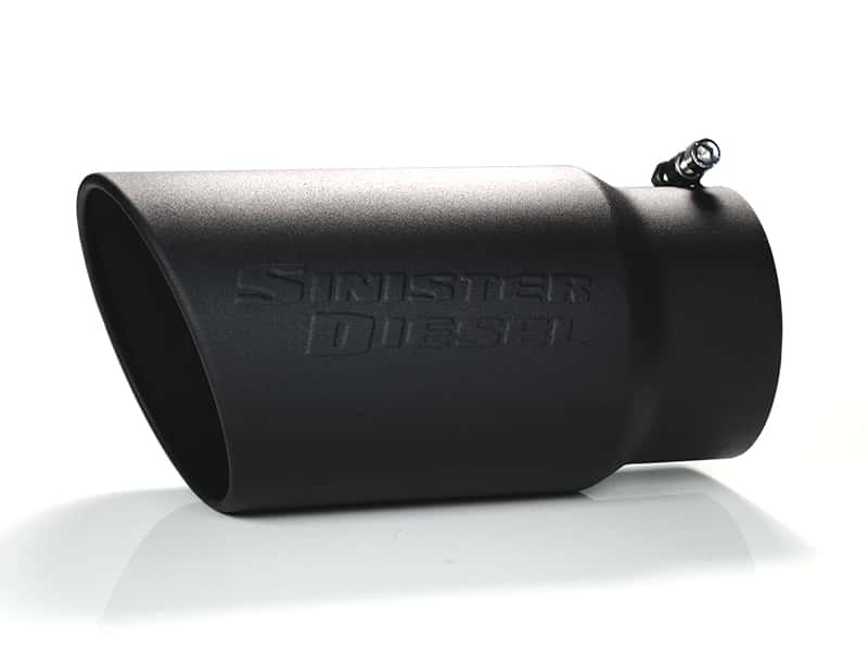 Sinister Diesel — Sinister Diesel Universal Black Ceramic Coated Stainless Steel Exhaust Tip (5in to 6in)
Exhaust tip - view 1