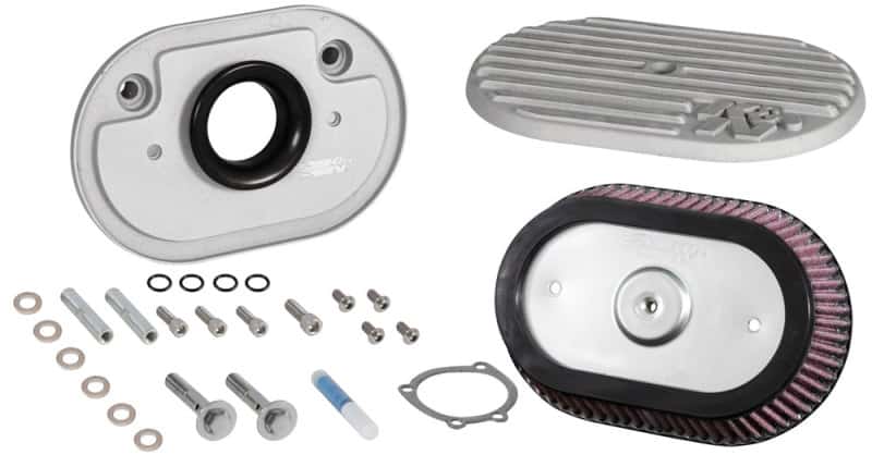 K&N Engineering — K&N Street Metal Intake System Side Draft Dyna/Softail Silver Intake System-Harley-Davidson
Air Intake System - view 2
