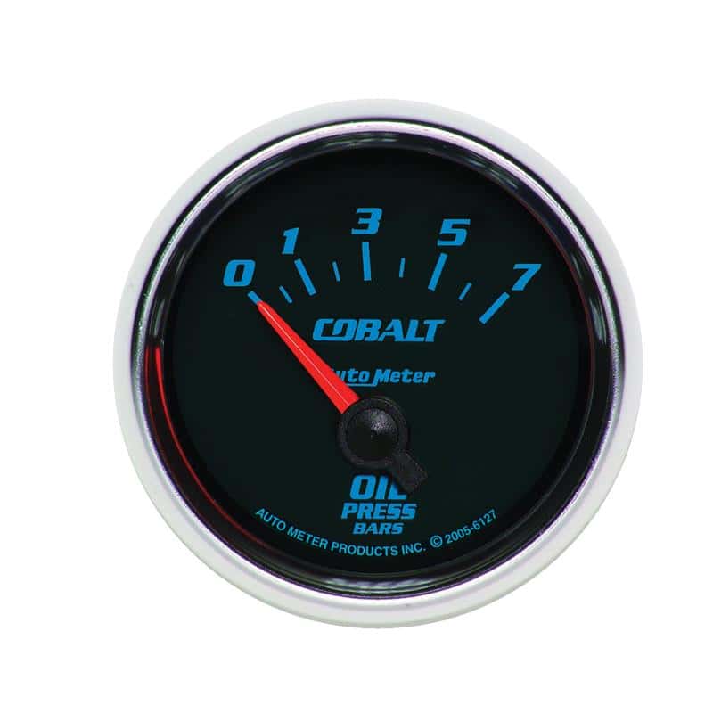 AutoMeter — Autometer Cobalt 52mm 0-7 BAR Short Sweep Electric Oil Pressure Gauge
GA 2" OILP 7BAR E CB - view 3