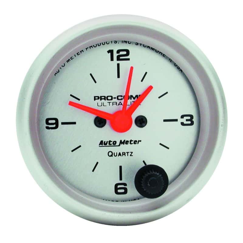 AutoMeter — Autometer Ultra-Lite 52mm Short Sweep Electronic Clock
2" CLOCK, 12 VOLT, E - view 1