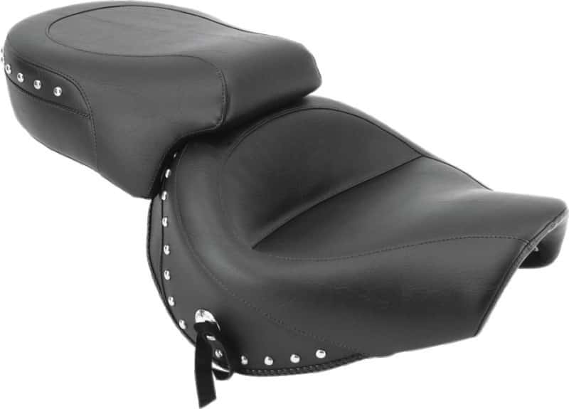 Mustang Motorcycle — Mustang 98-03 Honda VT750 Ace Wide Touring 2PC Seat w/Studs- Black - view 2