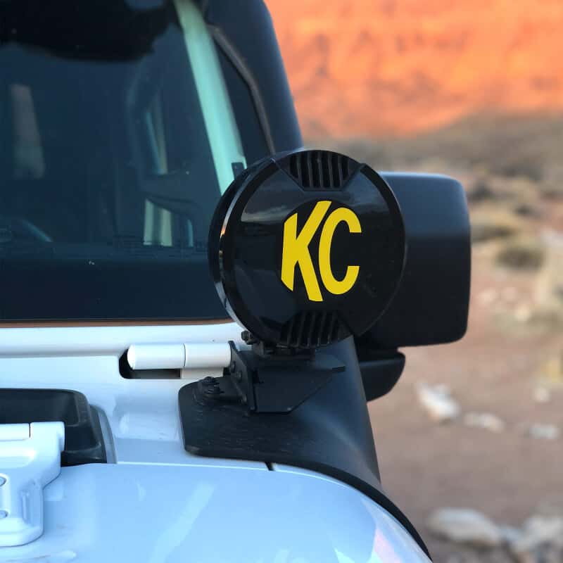 KC HiLiTES — KC HiLiTES 6in. Light Shield / Hard Cover for SlimLite LED - Black - view 3