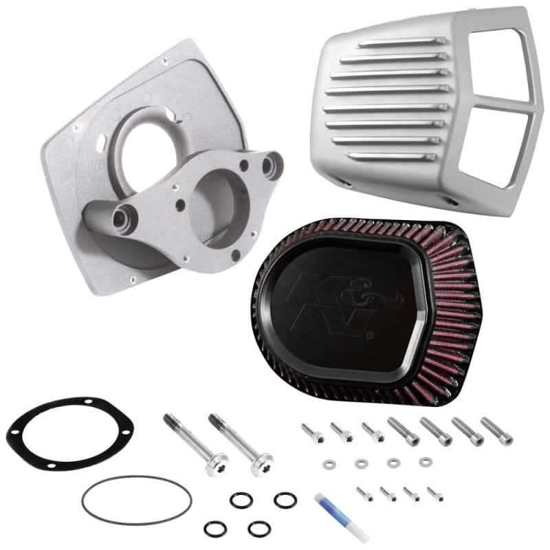 K&N Engineering — K&N Street Metal Intake System - Shaker Touring 2017 Silver Intake System-Harley-Davidson
Air Intake System - view 5
