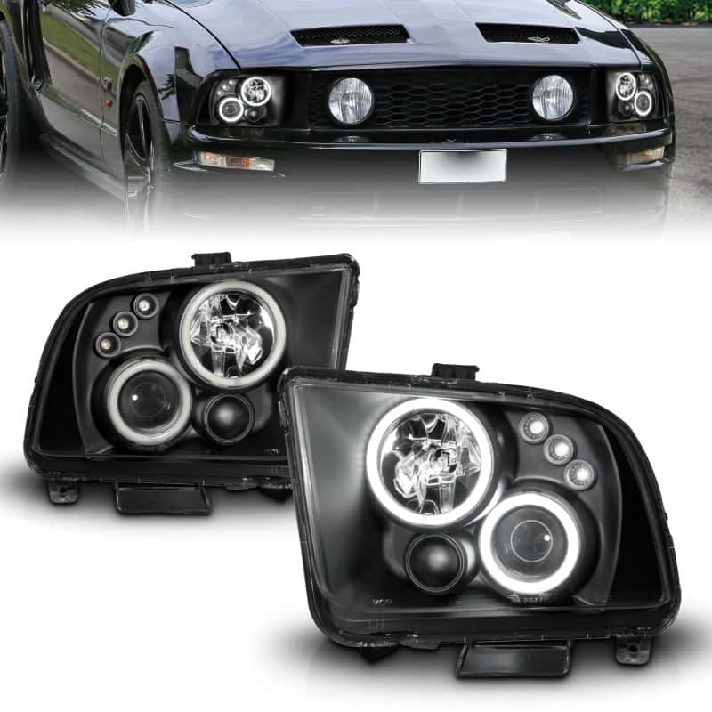 ANZO — ANZO 2005-2009 Ford Mustang Projector Headlights w/ Halo Black
Head Light Set
HdLtSet - view 8
