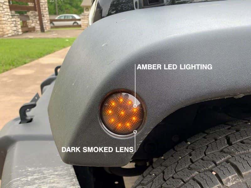 Raxiom — Raxiom 07-18 Jeep Wrangler JK LED Side Marker Lights- Smoked
Lights - view 6
