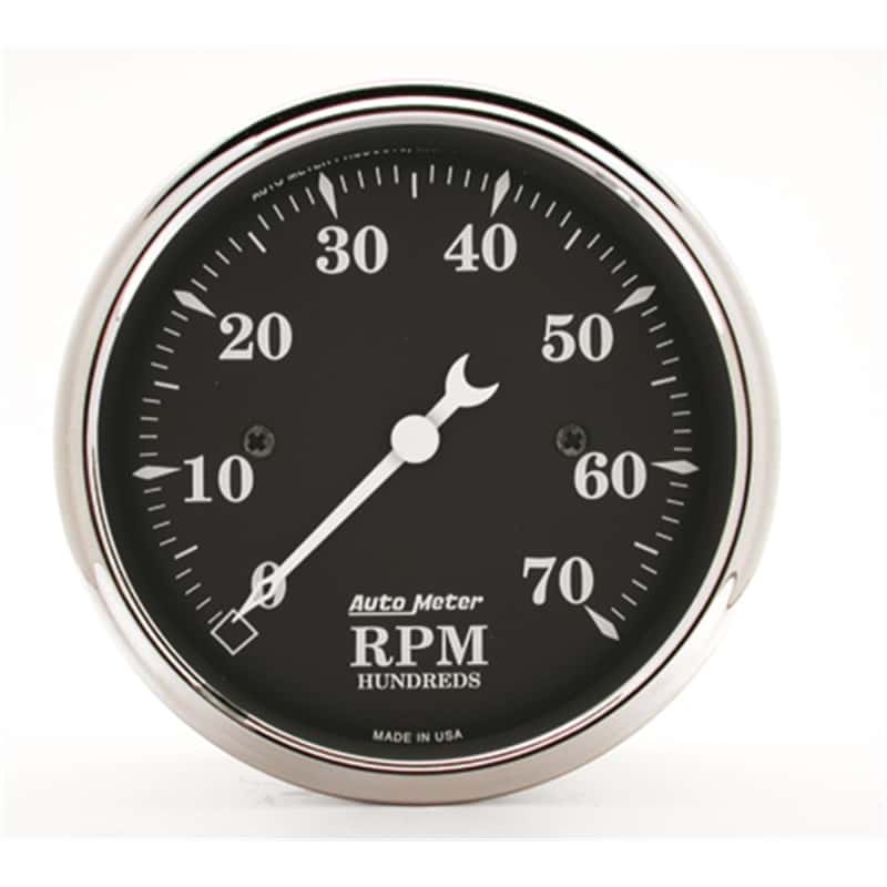 AutoMeter — AutoMeter Gauge Tachometer 3-1/8in. 7K RPM In-Dash Old Tyme Black
3-1/8" TACH, 7,000 R - view 2