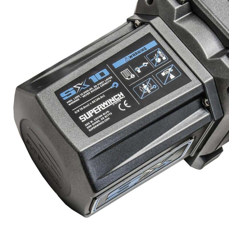 Superwinch — Superwinch 10000 LBS 12V DC 3/8in x 80ft Synthetic Rope SX 10000 Winch
Winch - view 36