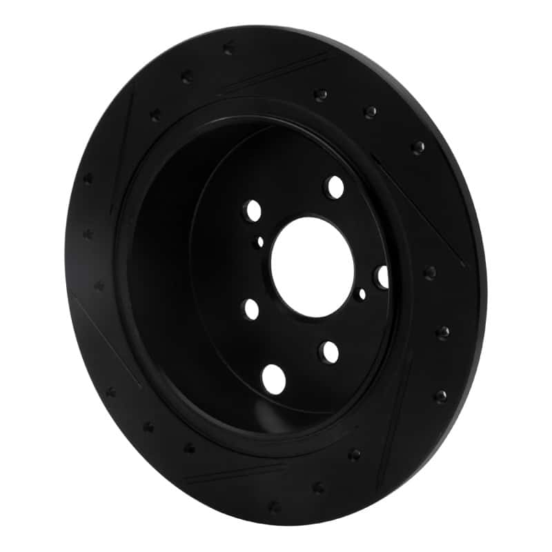 R1 Concepts — R1 12-23 Subaru XV Crosstrek Rear Right Drilled & Slotted Black Brake Rotor
R1 Brake Rotor Drill - view 4