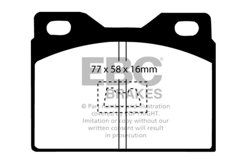 EBC — EBC 76-85 Porsche 924 2.0L Bluestuff Front Brake Pads
Disc Brake Pad - view 9