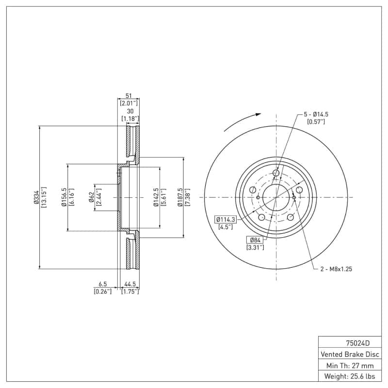 DFC — DFC 07-11 Lexus GS350 Right Front GeoSPEC Coated Rotor
DFC Brake Rotor - view 6