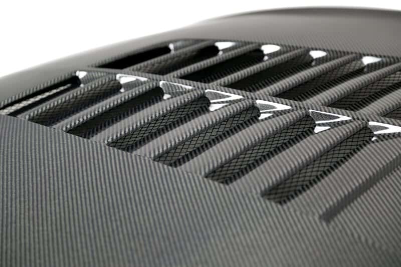 Anderson Composites — Anderson Composites 18-19 Ford Mustang Double Sided Type-GT5 Carbon Fiber Hood - view 6