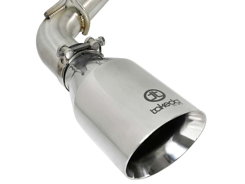 aFe — aFe POWER Takeda 2.5in 304 SS Axle-Back Exhaust w/ Polished Tips 17-19 Infiniti Q60 V6-3.0L (tt)
Axle-Back Exhaust - view 2