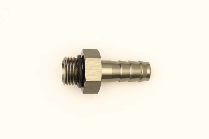 DeatschWerks — DeatschWerks 6AN ORB Male To 3/8in. Male Triple Barb Fitting (Incl. O-Ring) - view 4