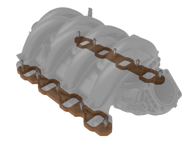 aFe — aFe Silver Bullet Intake Manifold Spacer Kit 2020 F-250/F-350 V8-7.3L
Manifold Spacer - view 7