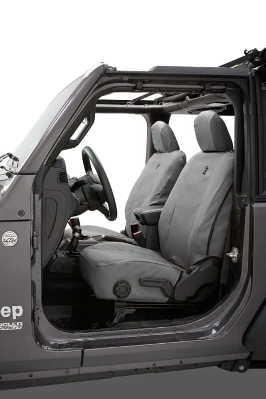 Bestop — Bestop 20-23 Jeep Gladiator / 18-2023 Wrangler JL 4-Door Front Seat Covers (Charcoal) - view 1