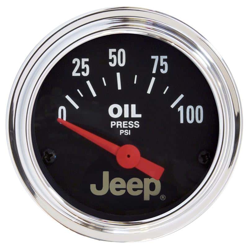 AutoMeter — Autometer Jeep 52mm 0-100 PSI Short Sweep Electronic Oil Pressure Gauge
2-1/16" JEEP OIL PRE - view 2
