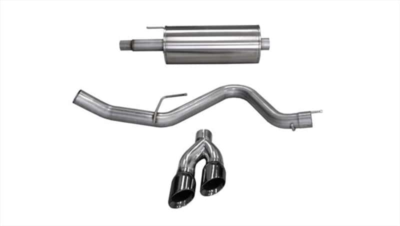 CORSA Performance — Corsa 2015-2020 Ford F-150 5.0L V8 (Super Crew Cab) Black Sport Single Side Dual 4in Tips CB Exhaust
Exhaust - view 1