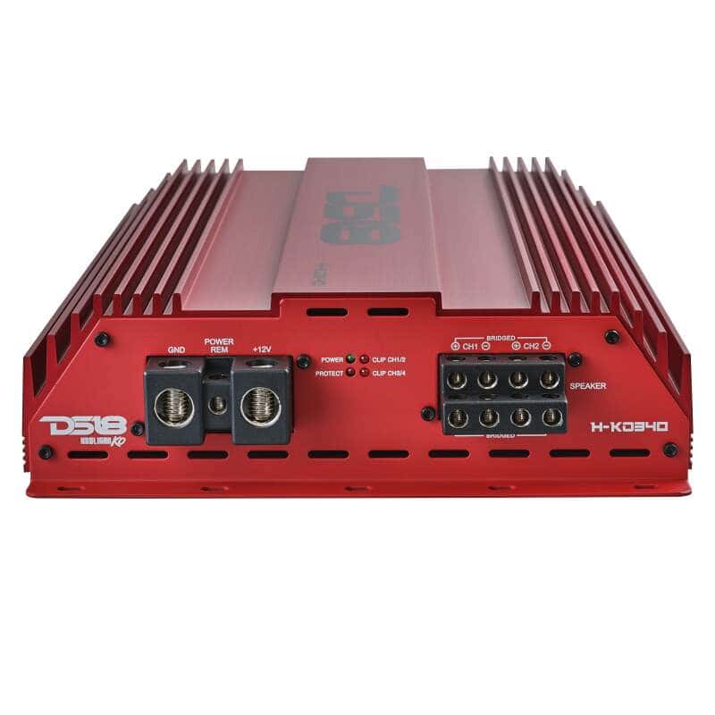 DS18 — DS18 4-Channel Amp 2x 1000/4ohm Bridge 4 x 550/2ohm 4 x 300/4ohm Watts RMS Red - view 4