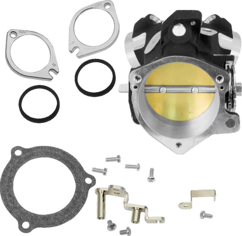 S&S Cycle — S&S Cycle 02-05 BT Size 408 Cable Operated Throttle Body Kit - Wrinkle Black - view 2