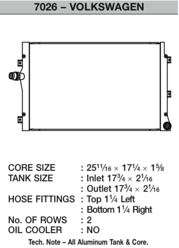 CSF — CSF 06-09 Volkswagen Golf/GTI / 06-09 Volkswagen Jetta/GLI Radiator
CSF Radiator - view 4