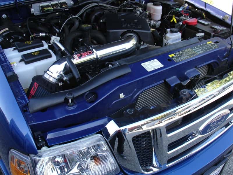 Injen — Injen 04-11 Ford Ranger PU 4.0L V6 Wrinkle Blk Short Ram Intake w/ MR Tech/Air Fusion/Heat Shield
Short Ram Intake
Air Intake Kit - view 2