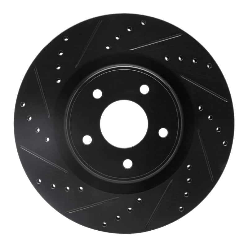 R1 Concepts — R1 2013-2025 Infiniti Q50 Front Left Drilled & Slotted Black Brake Rotor
R1 Brake Rotor Drill - view 1