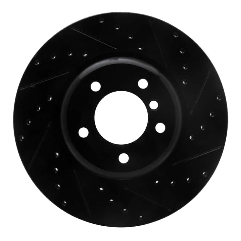 R1 Concepts — R1 06-13 BMW 135IS Front Right Drilled & Slotted Black Brake Rotor
R1 Brake Rotor Drill - view 1