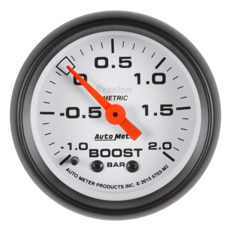 AutoMeter — Autometer Phantom Gauge Vac/Boost 2 1/16in -1 - +2 Bar Mechanical Phantom
2" BOOST-VAC, -1/+2 - view 1